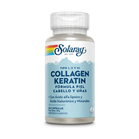 Solaray Collagen Keratin - 60 cápsulas