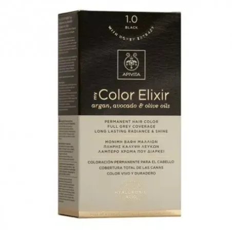 Tinte apivita My Color Elixir 1.0 black, color negro