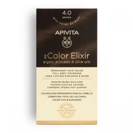 Tinte my Color Elixir apivita 4.0, Castaño.