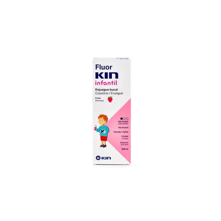 Flúor Kin colutorio Infantil fresa, 500ml.