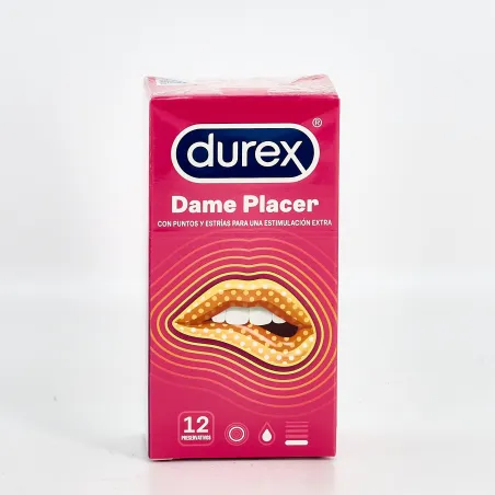 Durex Dame Placer Pleasure Max, 12 Preservativos