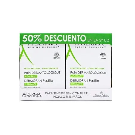 A-Derma Dermopan pastilla duplo, 2x100 g