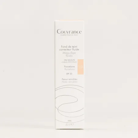 Avene Couvrance Maquillaje Fluido 1, porcelana, 30ml