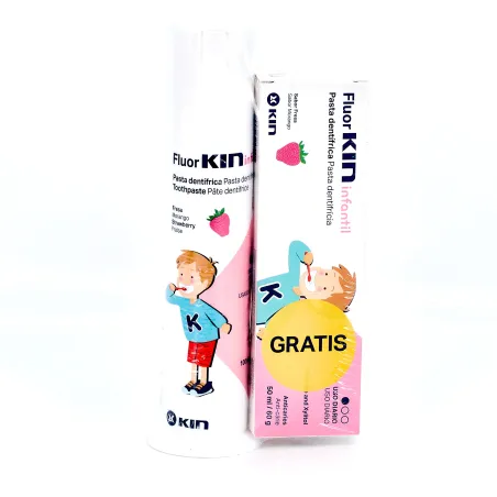 Fluor Kin Infantil Pasta Dentífrica Dosificador, 100 ml.