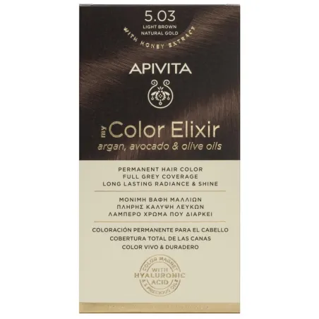 Apivita Tinte my Color Elixir 5.03 castaño claro natural dorado