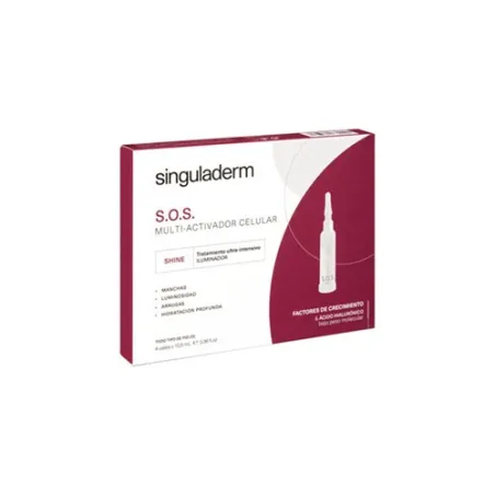 Singuladerm SOS Shine, 4 Viales x 10,5 ml