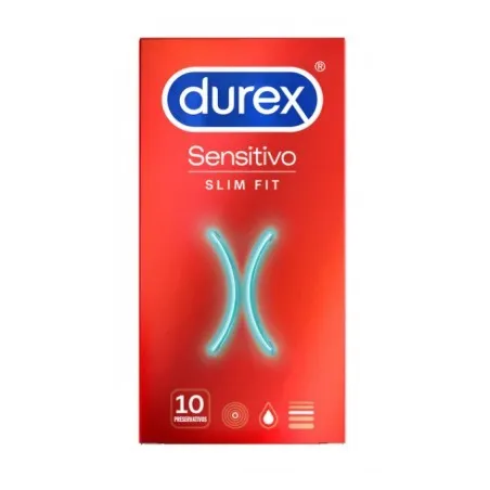 Durex Sensitivo Slim Fit, 10 Preservativos