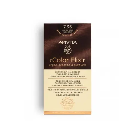 Apivita Tinte my Color Elixir 7.35, Rubio dorado caoba