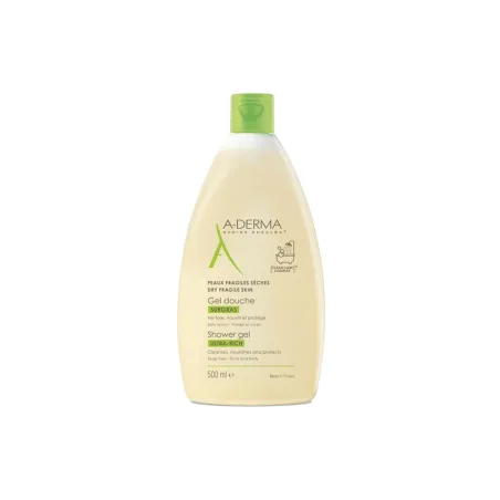 A-Derma Gel Ducha Sobregraso, 2 x 500 ml