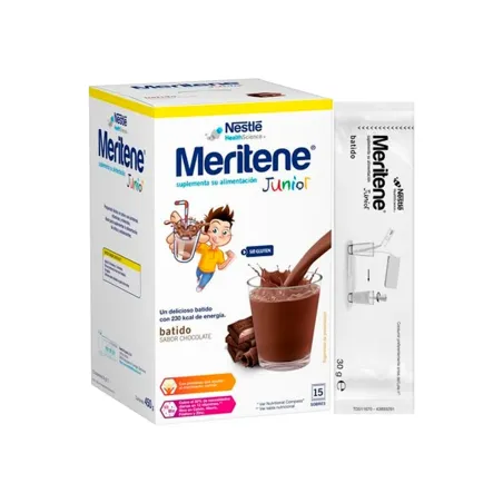 Meritene junior batido sabor chocolate, 15 sobres