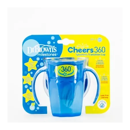 Dr Browns Vaso 360 Sin Boquilla Azul, 200 ml