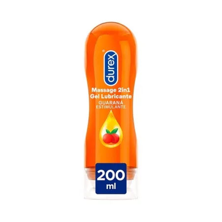 Durex massage 2in1gel lubricante estimulante guaraná, 200 ml