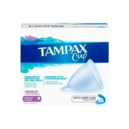 Tampax Cup copa menstrual flujo abundante, 1 copa