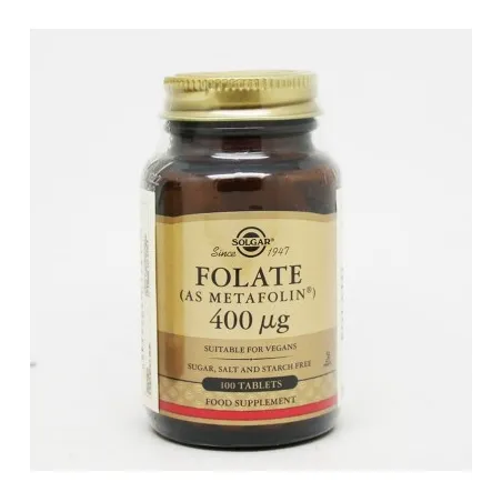 Solgar Folato (como Metafolin) 400 mcg, 50 Comprimidos.