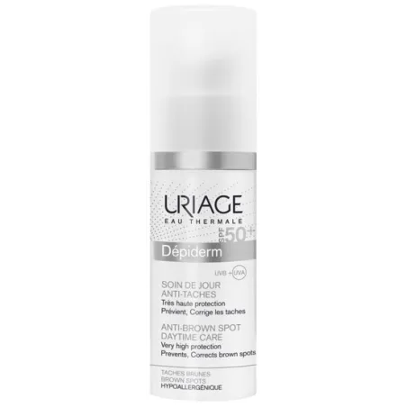 Uriage Depiderm Cuidado de Dia Antimanchas SPF50+, 30 ml