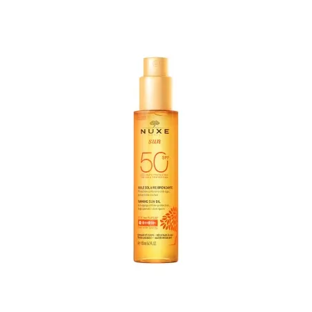 Nuxe Sun aceite bronceador de alta protección SPF50, 150 ml