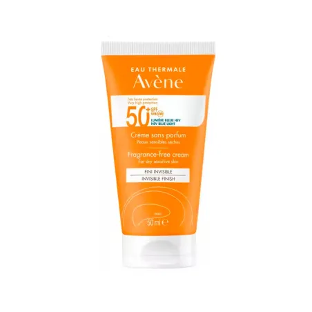 Avene crema solar SPF 50+ sin perfume, 50 ml