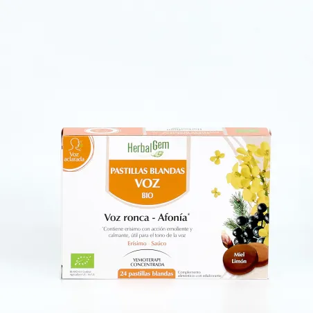 HerbalGem Voz BIO, 24 Pastillas Blandas