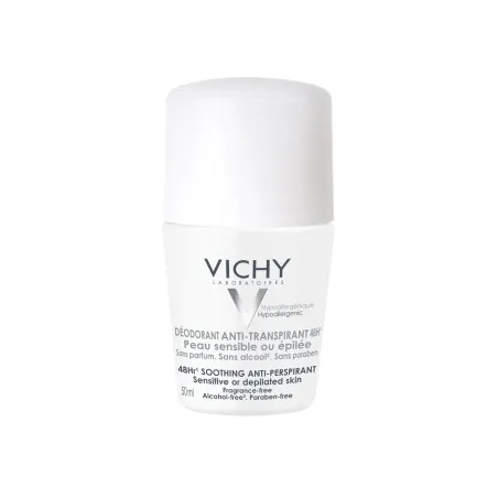 Vichy desodorante antitranspirante piel sensible, 50 ml