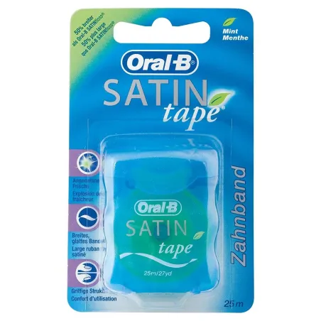 Oral B Satin Tape Fluor Cinta Dental Menta, 25 m
