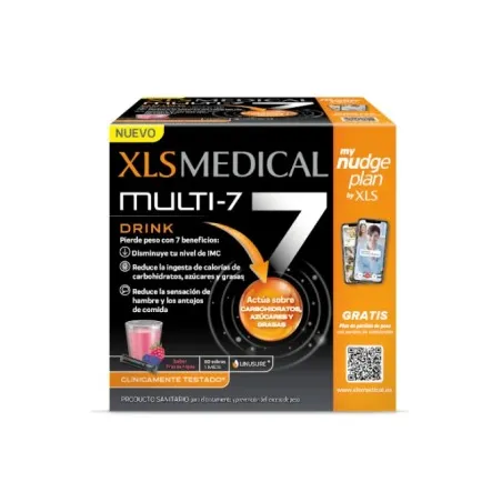 XLS Medical Multi-7 Drink sabor frutos rojos, 60 sobres