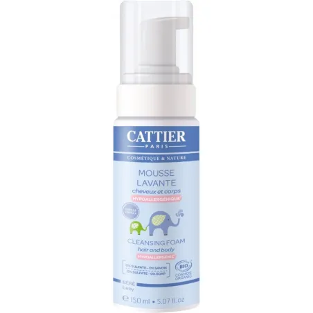 Cattier Espuma Limpiadora Bebe Piel/Cabello , 150ml