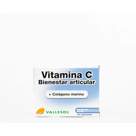 Vallesol Bienestar Articular Vit C + Colageno Marino, 40 Capsulas