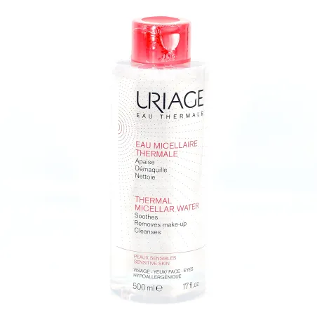 Uriage Agua Termal Micelar Pieles Sensibles Con Rojeces, 500 ml