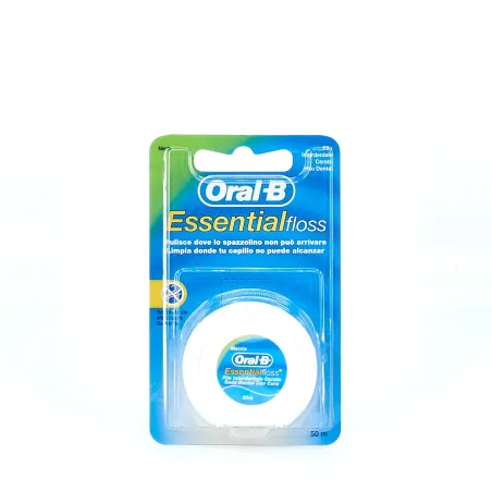 Oral-B Essential floss seda dental con cera, 50 m