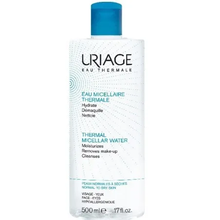 Uriage Agua Termal Micelar Piel Normal a Seca, 500 ml