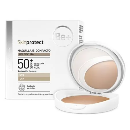 BE+ Skinprotect Maquillaje Compacto Piel Oscura SPF50+, 10 g