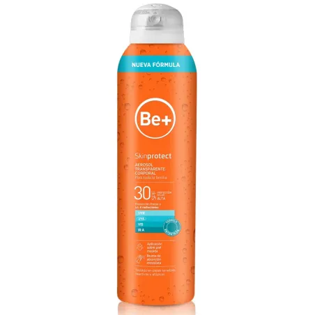 BE+ Skinprotect Aerosol Transparente Corporal SPF30, 200 ml