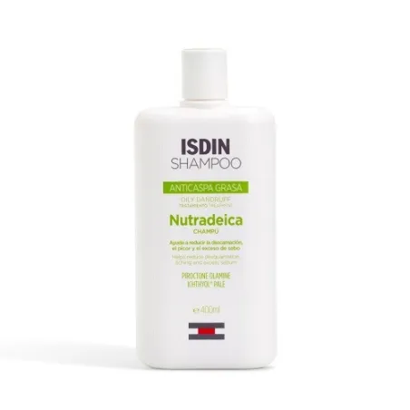 Isdin Champu Nutradeica Anticaspa Grasa, 400ml.