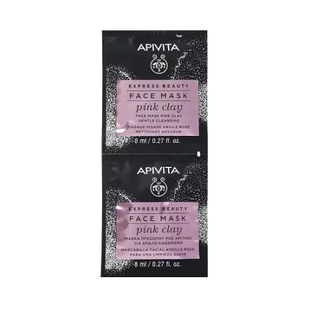 Apivita Express Beauty mascarilla facial limpieza suave , 2x8 ml